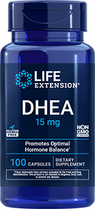 DHEA, 15 mg, 100 capsules