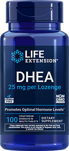 DHEA, 25 mg, 100 dissolve-in-mouth tablets