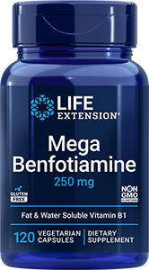 Mega Benfotiamine, 250 mg, 120 vegetarian capsules