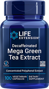 Decaffeinated Mega Green Tea Extract 100 vegetarian capsules - Life Extension