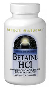 Betaine HCl 650 mg, 180 tablets - Life Extension