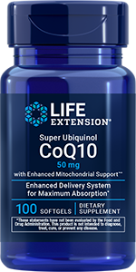 Super Ubiquinol CoQ10 with Enhanced Mitochondrial Support™, 50 mg, 100 softgels