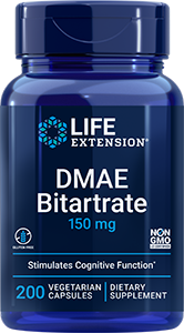 DMAE Bitartrate  150 mg, 200 vegetarian capsules - Life Extension