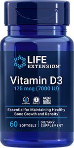 Vitamin D3 175 mcg (7000 IU), 60 softgels - Life Extension