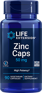Zinc Caps 50 mg, 90 vegetarian capsules - Life Extension