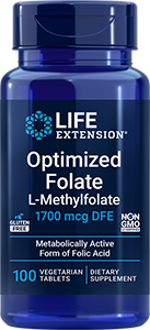 Optimized Folate, 1700 mcg DFE, 100 vegetarian tablets
