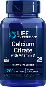 Calcium Citrate with Vitamin D, 200 capsules