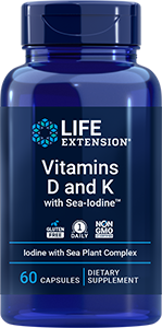 Vitamins D and K with Sea-Iodine™, 60 capsules