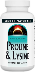L-Proline L-Lysine, 275 mg, 120 tablets