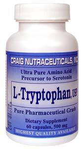 L-Tryptophan USP 500 mg, 60 capsules - Life Extension