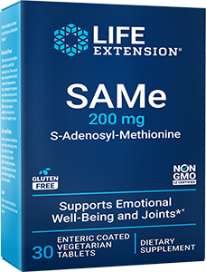 SAMe, 200 mg, 30 enteric-coated vegetarian tablets