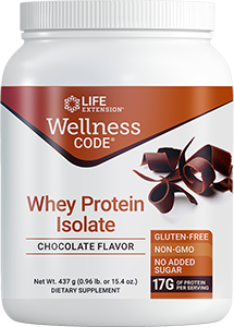 Wellness Code® Whey Protein Isolate (Chocolate) 437 grams - Life Extension