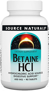 Betaine HCl, 650 mg, 90 tablets