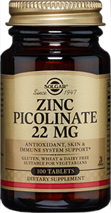 Zinc Picolinate 22 mg, 100 tablets - Life Extension