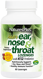 Ear, Nose & Throat with K12 Probiotics, 60 lozenges
