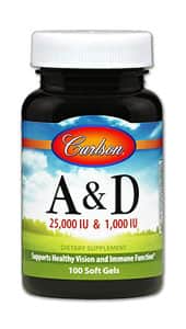 Vitamin A & D 25000 IU, 100 softgels - Life Extension