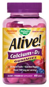 Alive!® Calcium + D3 Gummies 60 chewable tablets - Life Extension