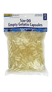 Empty Gelatin Capsules (Size "00") 1000 capsules - Life Extension