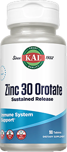 Zinc 30 Orotate, 30 mg, 90 tablets