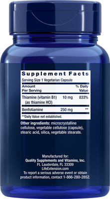 Nutricost Benfotiamine (600 mg) 180 Capsules - Fat Soluble Vitamin B1, Gluten Free, Non-GMO, Vegan, 90 Servings Nutricost Benfotiamine (600 mg) 180 Capsules - Fat Soluble Vitamin B1, Gluten Free, Non-GMO, Vegan, 90 Servings