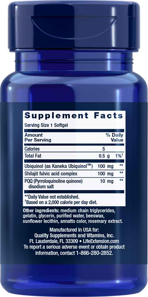 Thumbnail 2 of 3: Super Ubiquinol CoQ10 with PQQ, 100 mg, 30 softgels