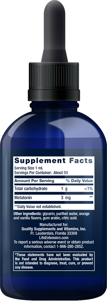 Thumbnail 2 of 3: Fast-Acting Liquid Melatonin Citrus-Vanilla Flavor, 2 fl oz
