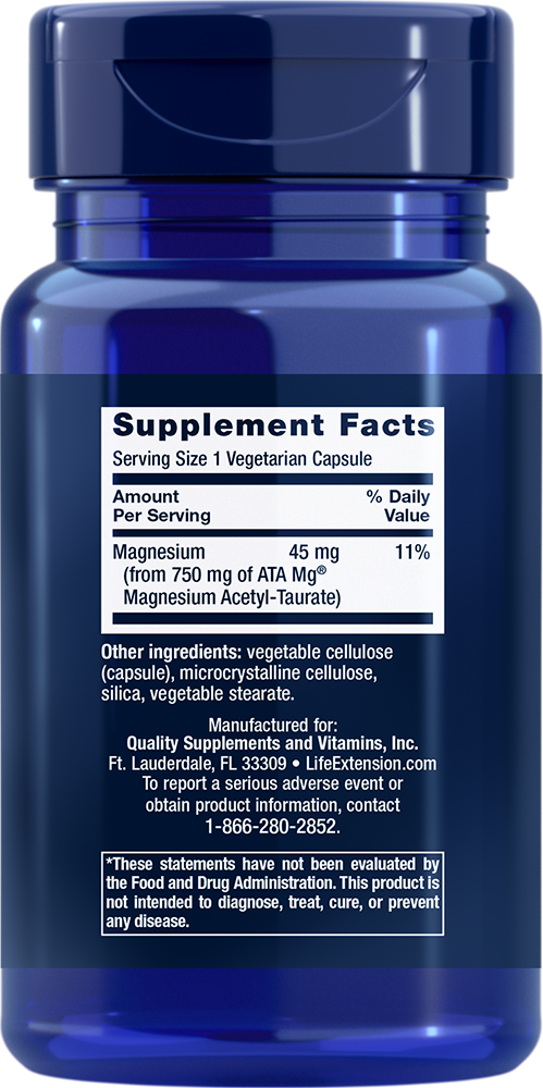 Thumbnail 2 of 3: Supplement Facts for Calm-Mag, 30 vegetarian capsules 