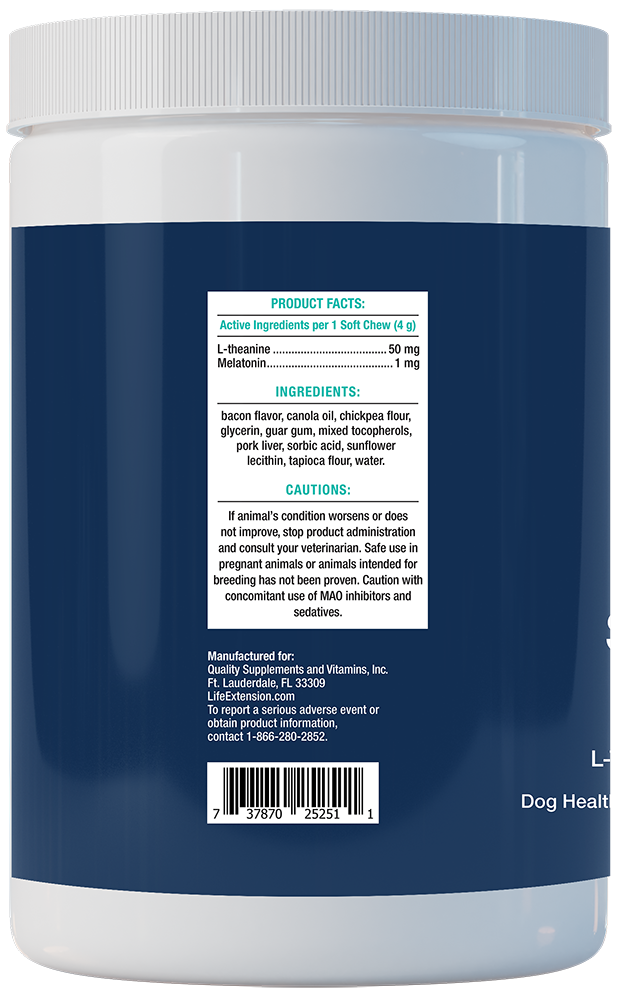 Dog Stress & Behavior, Bacon, 120 soft chews Life Extension