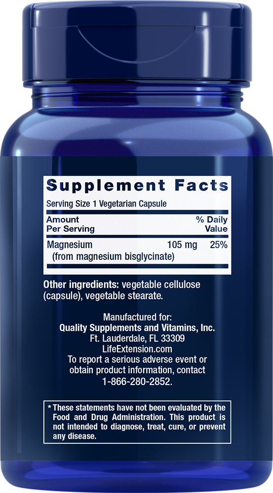 Thumbnail 2 of 4: Magnesium Glycinate, 1000 mg, 90 vegetarian capsules