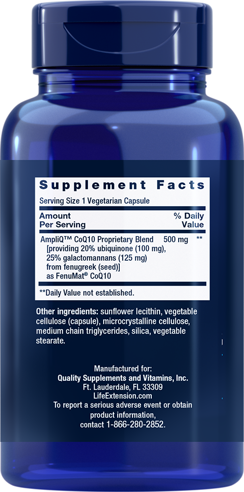 Thumbnail 2 of 2: AmpliQ CoQ10™, 100 mg, 60 vegetarian capsules