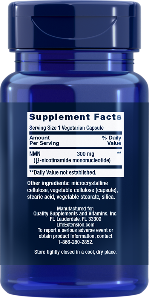 Thumbnail 2 of 2: NAD+ Cell Support* NMN Nicotinamide Mononucleotide, 300 mg, 30 vegetarian capsules