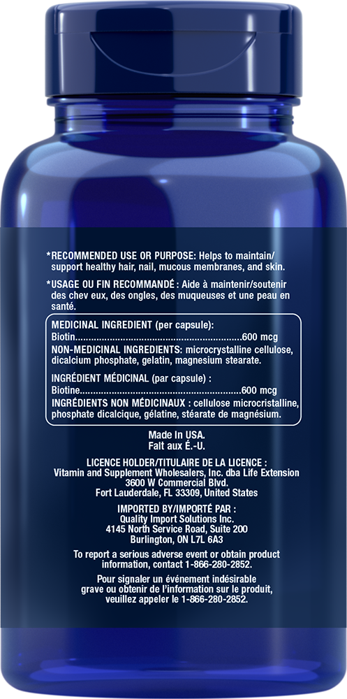 Thumbnail 2 of 2: Biotin, 100 capsules 