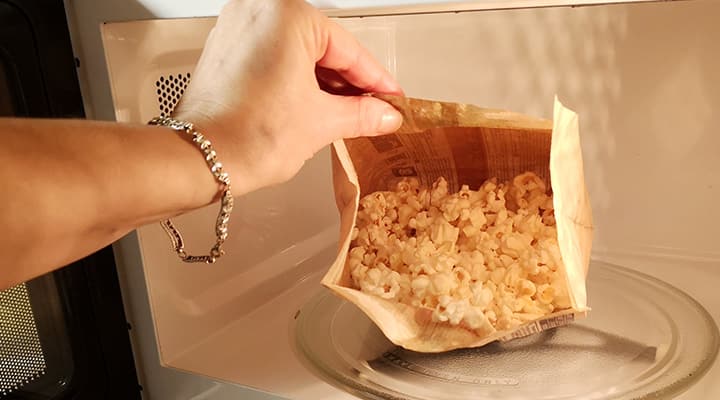 Popcorn coated in possibly unhealthy artificial butter