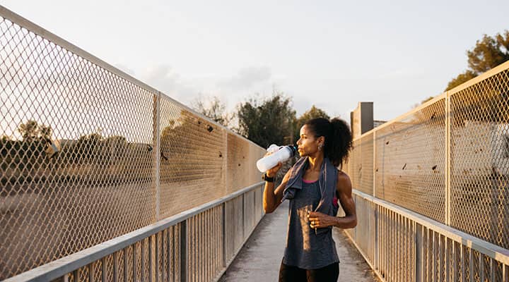 Hydration supports a healthy workout