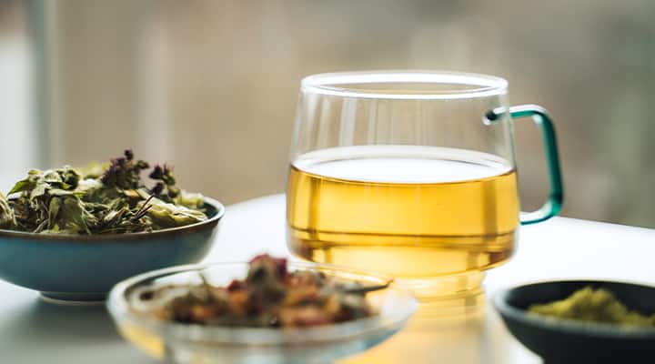 Herbal tea is a comfort, but green tea is best for immune support.