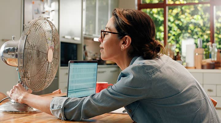 Menopause-related hot flashes can cause sleep disturbances