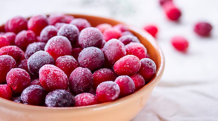 This recipe uses frozen berries