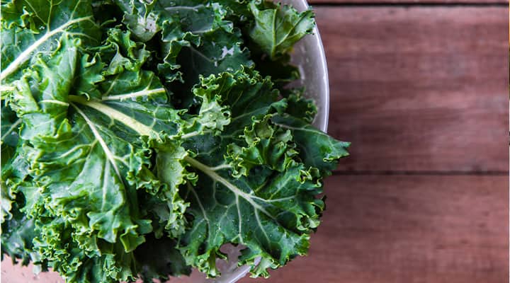 Curly kale is a favorite and the best type for this salad