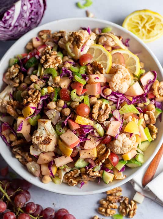 Vegan Waldorf Salad that is a healthy spin to a classic recipe