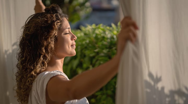 Keeping a consistent wake time supports healthy sleep.