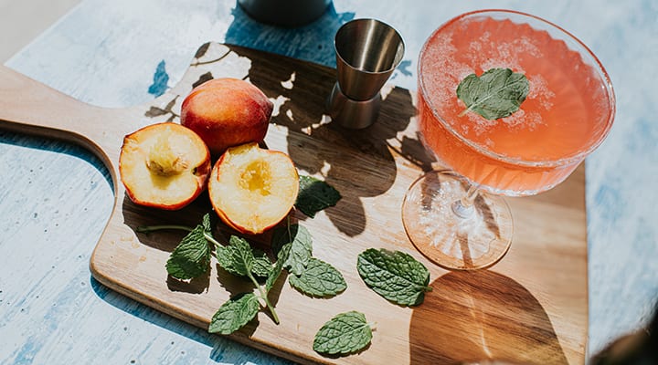 Peach mocktails