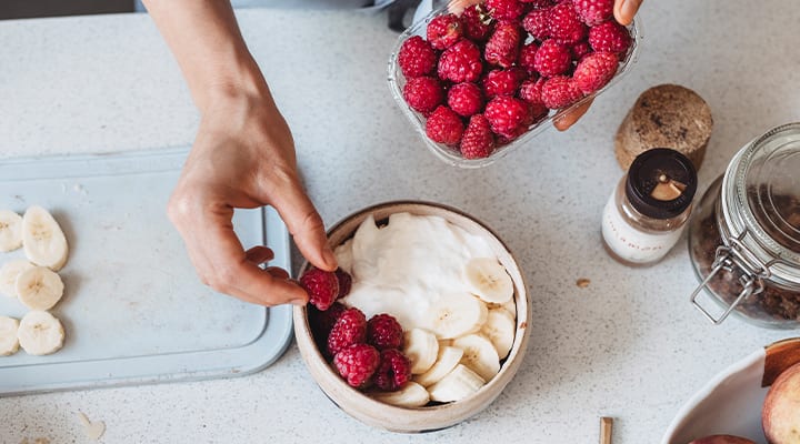 The beneficial bacteria in yogurt is a great way to get probiotics in your diet.