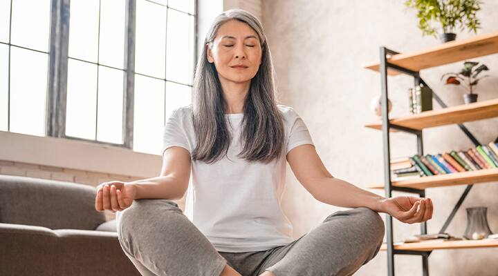Managing stress is important for aging women.