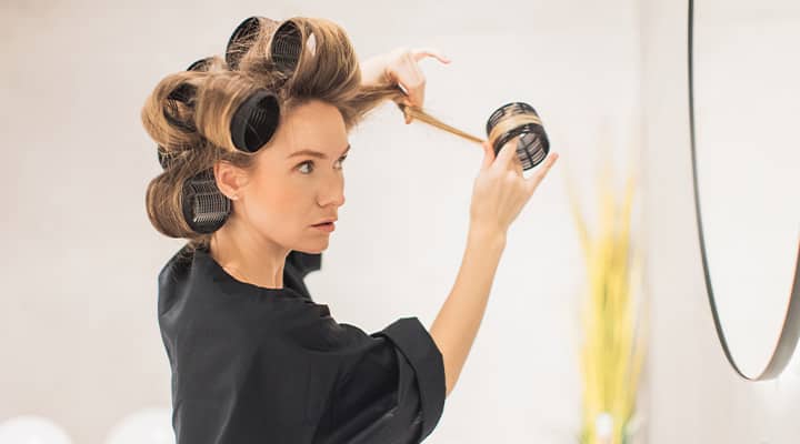Avoiding heated curlers can support better hair health