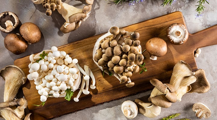 Mushrooms like shiitake, maitake and chaga have immune supportive properties