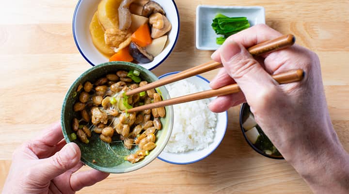 Natto is part of the Japanese diet