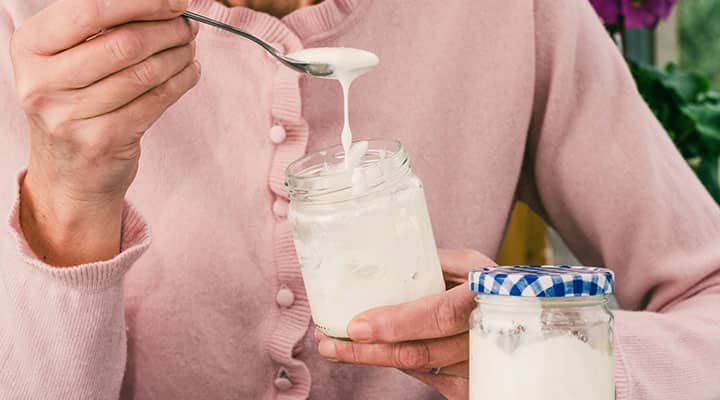 Yogurt has live cultures of probiotics