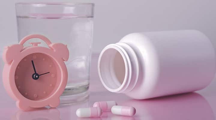 Taking a probiotic in the morning