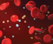 Curcumin combined with galactomannan in the blood