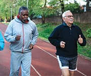 Two male joggers now testing at an earlier stage for PSA